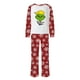 thumbnail image 2 of Conjuntos de pijamas navideños familiares a juego Grinch 2024, pijama de Grinch con parte superior y pantalones de pijama a cuadros, pijama de Grinch para niños y adultos para la familia, Hombres M, 2 of 4