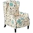 thumbnail image 3 of Christopher Knight Home GDFStudio Westeros Fauteuil Inclinable Traditionnel à Dossier Ailé en Tissu (Fleuri Blanc et Bleu), 3 of 4