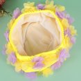 thumbnail image 2 of EeaseMX gorro de natación para mujer, cómodo y transpirable, con diseño de flores 3D, para nadar (amarillo y morado)., 2 of 7