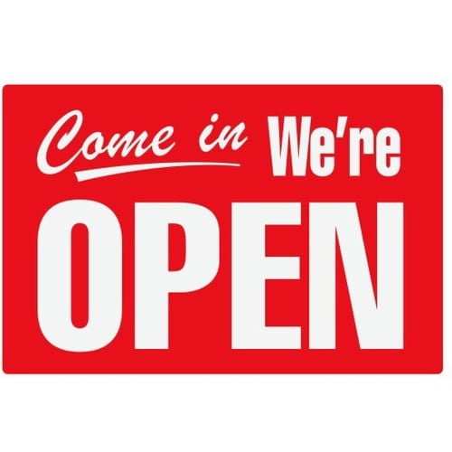 Cosco® Open/Closed 2-Sided Sign, 8" x 12", Red