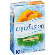 Aquafusion: Sugar Free Drink Mix Orange Awakener W/Ginseng Still Water Infusion, 1.06 oz