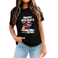 thumbnail image 2 of Happy Holidays From The Crows Black Short Sleeve T-Shirt for Men and Women, 2 of 4