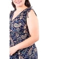 thumbnail image 4 of Vestido estampado de paisley Roman Fashion /Tallas Extras, 8802X-11 (Azul marino) azul marino 38, 4 of 5