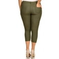 thumbnail image 7 of Women's Jean Looking Jeggings Cotton Blend Capri Length Pull Up Pants, 7 of 7