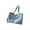 Light blue, variant on Vadktai Tote Bag for Women, Foldable Tote Bag With Zipper Large Shoulder Bag Top Handle Handbag for Travel, Work