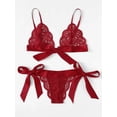thumbnail image 5 of Lencería sexy de estilo europeo y americano, ropa interior sexy de mujer con lazo grande de tres puntos y abertura, 5 of 5