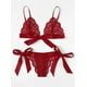 thumbnail image 5 of Lencería sexy de estilo europeo y americano, ropa interior sexy de mujer con lazo grande de tres puntos y abertura, 5 of 5