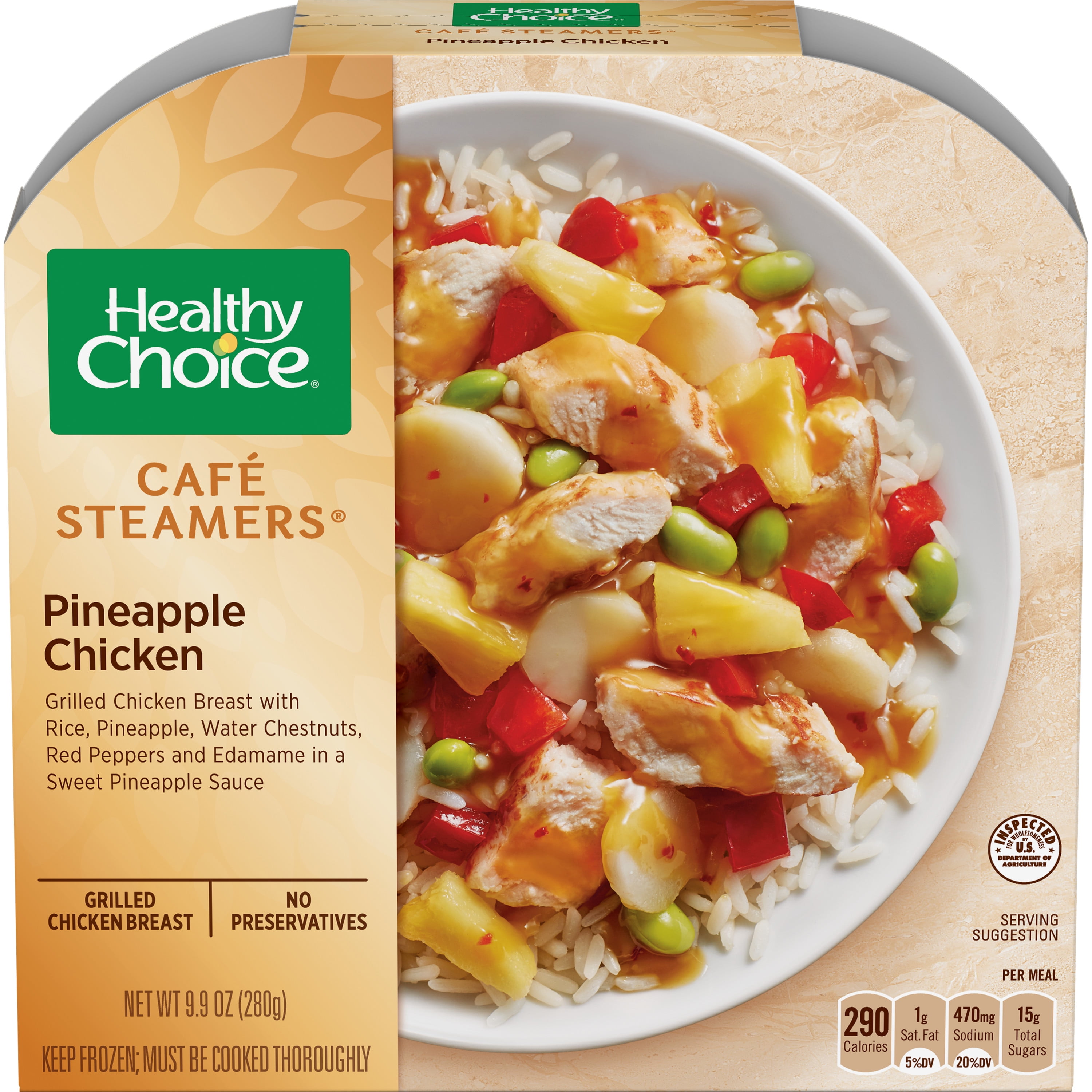 Healthy Choice Cafe Steamers Frozen Dinner Pineapple Chicken 9 9 healthy-choice-cafe-steamers-frozen-dinner-pineapple-chicken-9-9