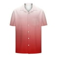 thumbnail image 4 of S-5X Mens Big & Tall Shirts with Pocket Plus Size Short Sleeve Button-Down T-Shirts Lightweight Gradient Collared Hawaiian Beach Tees Tops, 4 of 6