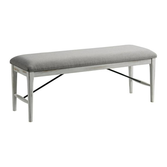 Intercon Furniture Modern Rustic 50" Wood Backless Bench in White