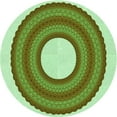 thumbnail image 1 of Ahgly Company Machine Washable Indoor Round Transitional Light Green Area Rugs, 3' Round, 1 of 7