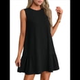 thumbnail image 2 of Vestido Tipo Chaleco Sin Mangas con Cuello Redondo en Color Liso, Negro, Talla XL, 2 of 6