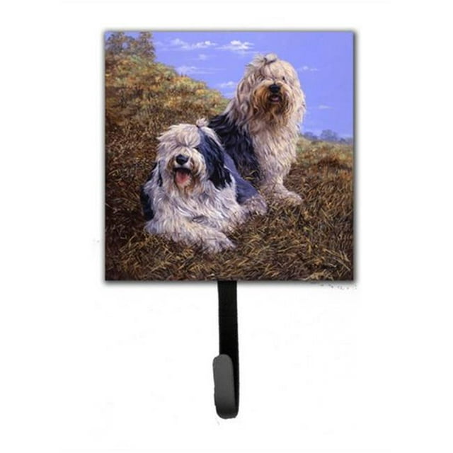 Old English Sheepdogs by Michael Herring Leash or Key Holder