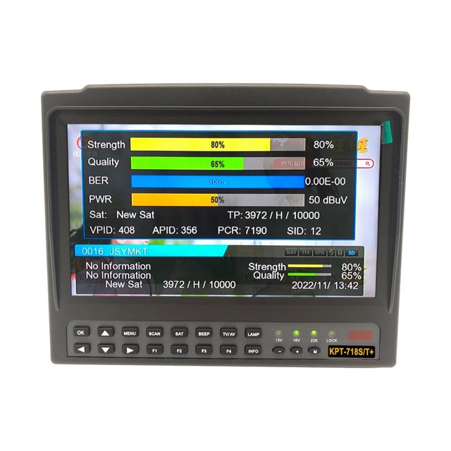 KPT-718ST DVB-S2 DVB-T2 DVB-C Satellite Finder Meter HD Satellite TV Receiver Spectrum Analysis Better Ws-6916 6906 6933 ,Easy to Use