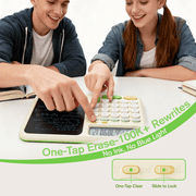 NEWYES Basic Desk Calculator with Writing Tablet, for Primary and Middle School Students(Green)