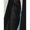 thumbnail image 5 of DARING DIVA Women's Lapel Collared Belted Trench Outerwear Coat XS Black, 5 of 6