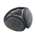 thumbnail image 2 of Huankd Ear Warmers, Winter Ear Muffs, Fluffy Foldable Behind the Head Ear Warmers Adjustable Foldable Covers for Cold Weather Dark Gray L, 2 of 9