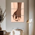 thumbnail image 3 of Elephant Stock Interracial Couples Wall Art - Vertical Multi Panel Canvas - Living Room Wall Decor - Love Multi Panel - Beige And Brown Decor - 42" x 65", 3 of 8