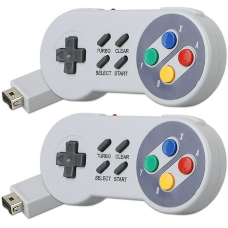 EEEKit 2-pack 2.4G Wireless Game Controller for SNES Classic Mini Edition Console, Super Nintendo NES Turbo Joystick Gamapad