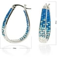thumbnail image 4 of Crystal Hoop Earrings Fashion Inside Out Crystal Paved Oval Shape Hoop Earrings for Women, 4 of 5