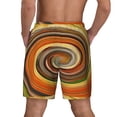 thumbnail image 4 of Uemuo Colorful Swirl Pattern Mens Swim Trunks Quick Dry Board Shorts with Mesh Lining, Stretch Beach Shorts Quick Dry No-Chafing Board Shorts-X-Large, 4 of 9