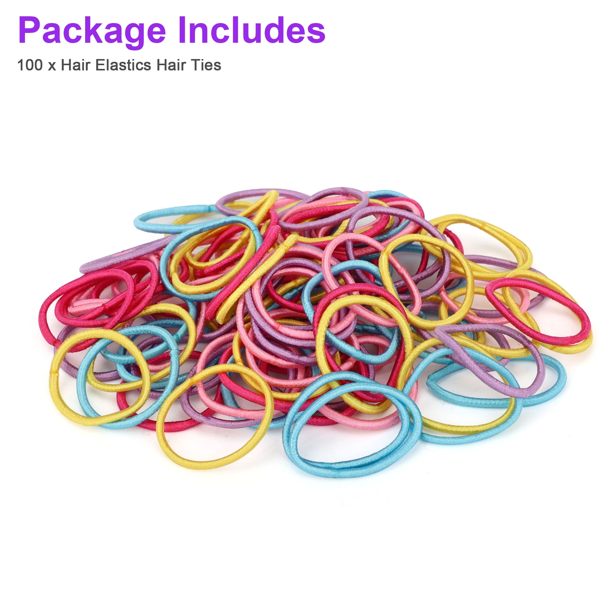 Temu 500pcs Small Rubber Band Solid Color Hair Bands, Hair Ties Elastic Hair Ropes Ponytail Holders Hair Accessories for Women Girls Toddlers Baby Hair