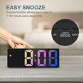 thumbnail image 4 of Digital Alarm Clock, LED Clock for Bedroom, Electronic Desktop Clock with Temperature Display, Adjustable Brightness, Voice Control, 12/24H, 4 of 5