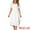 White, variant on Eyelet Square Neck Short Sleeve A Line Midi Dress S White
