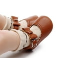 thumbnail image 5 of WEIYLL Girls Shoes Infant Single Bowknot First Walkers Buckle Strap Soft Bottom Princess Brown Baby Casual Footwear 0-6 Months, 5 of 5