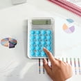 thumbnail image 2 of Mechanical Calculator 8 Digit Large LCD Display And Mechanical Buttons Handheld Mechanical Calculator For Off Ice, 2 of 6