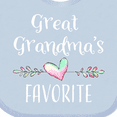 thumbnail image 4 of Inktastic Great Grandmas Favorite- Heart Great Grandchild Boys or Girls Baby Bib, 4 of 4