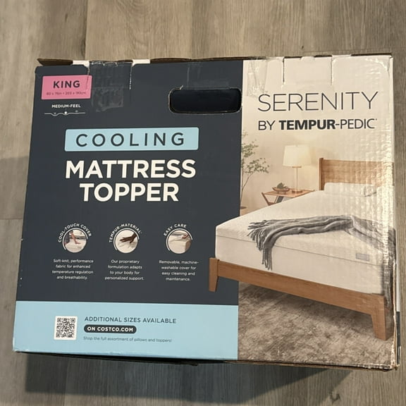 Serenity Tempur-Pedic 3 Inch Cooling Memory Foam Mattress Topper King