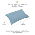 thumbnail image 5 of BreathableBaby Cotton Percale Pillowcase, For 13" x 18"/33 x 46 cm Toddler Pillow, Blue (2-Pack), 5 of 6
