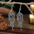 thumbnail image 3 of AYYUFE 1 Pair Hook Earrings Leaf Colored Rhinestones Jewelry Electroplated Long Lasting Drop Earrings for Wedding, 3 of 8