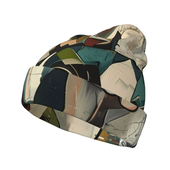 Kdxio Colorful Bulldog Duo Winter Beanie for Men Women Beanie Knit Hat Cuffed Cap Beanie Knit Chunky Snow Cap