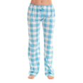 thumbnail image 4 of HKYNLAG Pajama Pants for Women Plaid Soft Lightweight Wide Leg Pj Pants Casual Comfy Loungewear Christmas Sleep Bottoms Light Blue M, 4 of 5