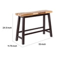 thumbnail image 5 of Amber Counter Height Bench-33 Inch Natural Brown Seat-Espresso Brown, 5 of 5