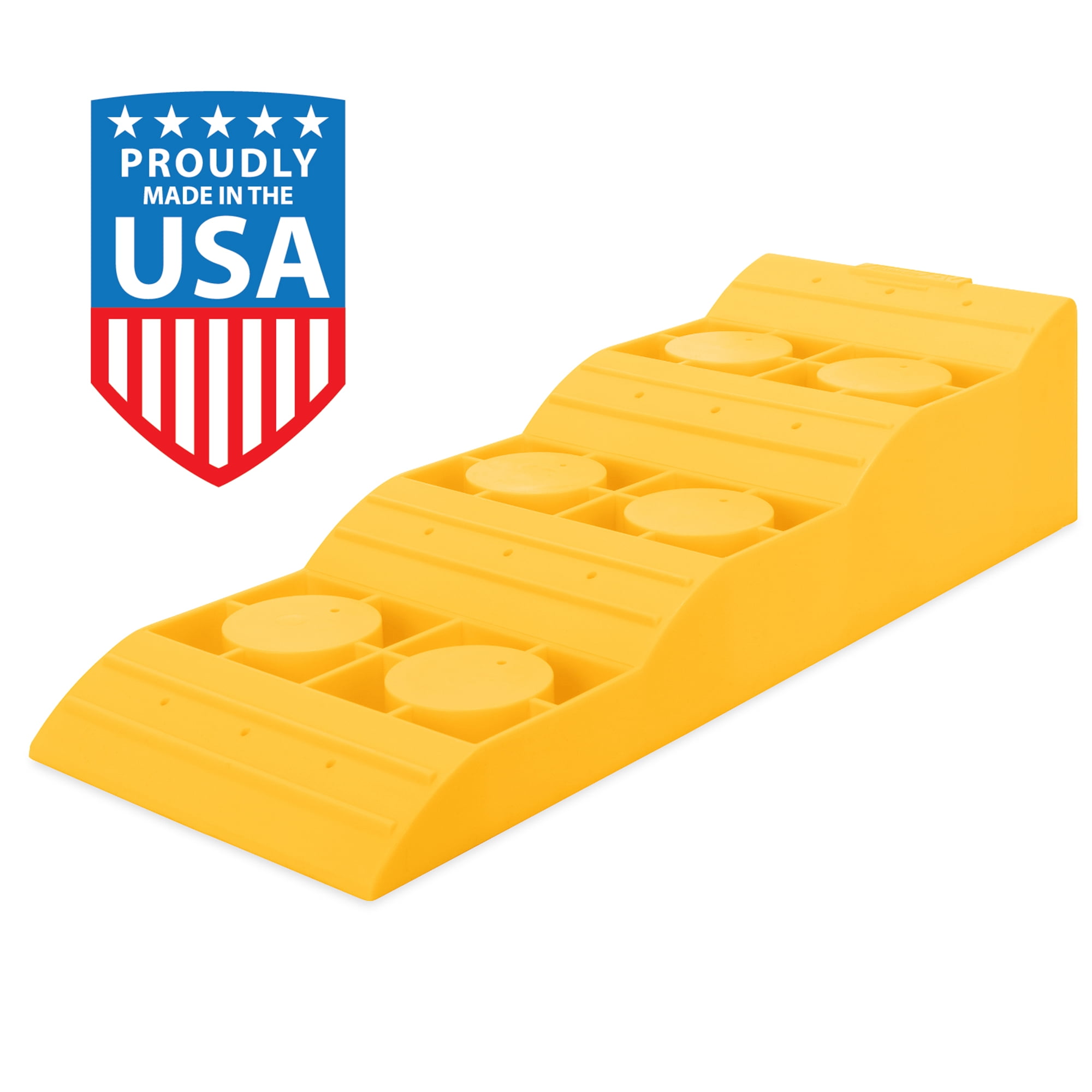 Camco RV Tri-Leveler - 3,500 Pound Load Capacity - Yellow, Resin (44573)