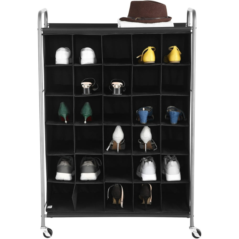 Mainstays 6 tiers 30-Pairs Shoe Organizer, Black - Walmart.com