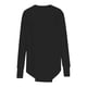 thumbnail image 4 of Camiseta informal de mujer de color liso, cuello redondo holgado y manga larga raglán: poliéster-spandex, diseño plisado, tallas S-XXL, para todas las estaciones., 4 of 5
