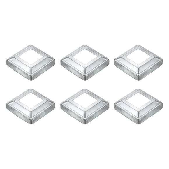 6Pack Post Base Cover, 3.25x3.25 Metal Integral Style Post Skirt Porch Column Wrap(1.6x1.6)