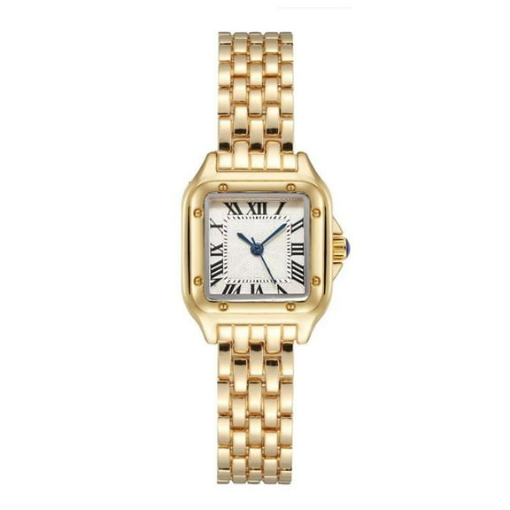 Gold Women's Watch Square Silver Stainless Steel Band Quartz Watch Female Student Jewelry Watch