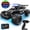 Black, variant on WonderStone 1:16 RC Cars, Alloy Remote Control Truck with LED Headlight and 2 Rechargeable Batteries, High Speed Adjustable 2.4 GHz Monster Trucks for Boys Kids Adult Gifts 3-12, Black