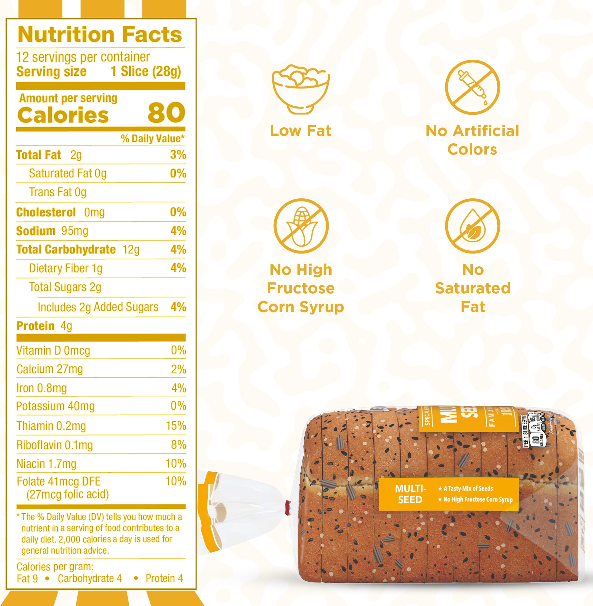 Lewis Bake Shop Multi-Seed Half Loaf Bread, 1/2 Loaf, 12 oz