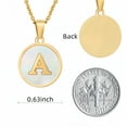 thumbnail image 5 of Gold Initial Necklace for Women, Cute Circle A-Z Letter Shell Pendant Non Tarnish Stainless Steel Personalized Jewelry Gift, 5 of 10