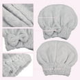 thumbnail image 5 of Diamond Shape Hair Drying Towel Dry Cap Lightweight Strong Absorbent for After Bath Drying Hair Gray, 5 of 7