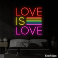 thumbnail image 3 of Craftnamesign Love Is Love Neon Sign, LQBT Club Wall Art, Bedroom Decor, 3 of 4