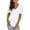 White, variant on Babysbule Womens Tops Women's Lace Short Sleeve V-Neck T-Shirt Loose Casual Summer Tee Tops