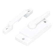 BIMZUC Sash Lock Square Zinc Alloy White Rustproof Multifunctional Sturdy Window Lock For Home Office Sliding Windows With Flat Seat And Hardware Screws Included (2.75 Inches / 7.00 cm)