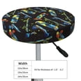 thumbnail image 4 of Balery Colorful Skateboard Fundas de asiento para taburete de bar redondo de tela de terciopelo ajustables que protegen de arañazos y manchas para sillas de 14 a 17 pulgadas.-13 inch, 4 of 7